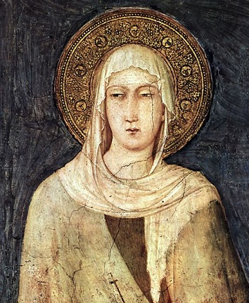 St. Clare of Assisi  ca. 1321 by Simone Martini  fl. 1315-1344   St. Francis Church Inferior Assisi